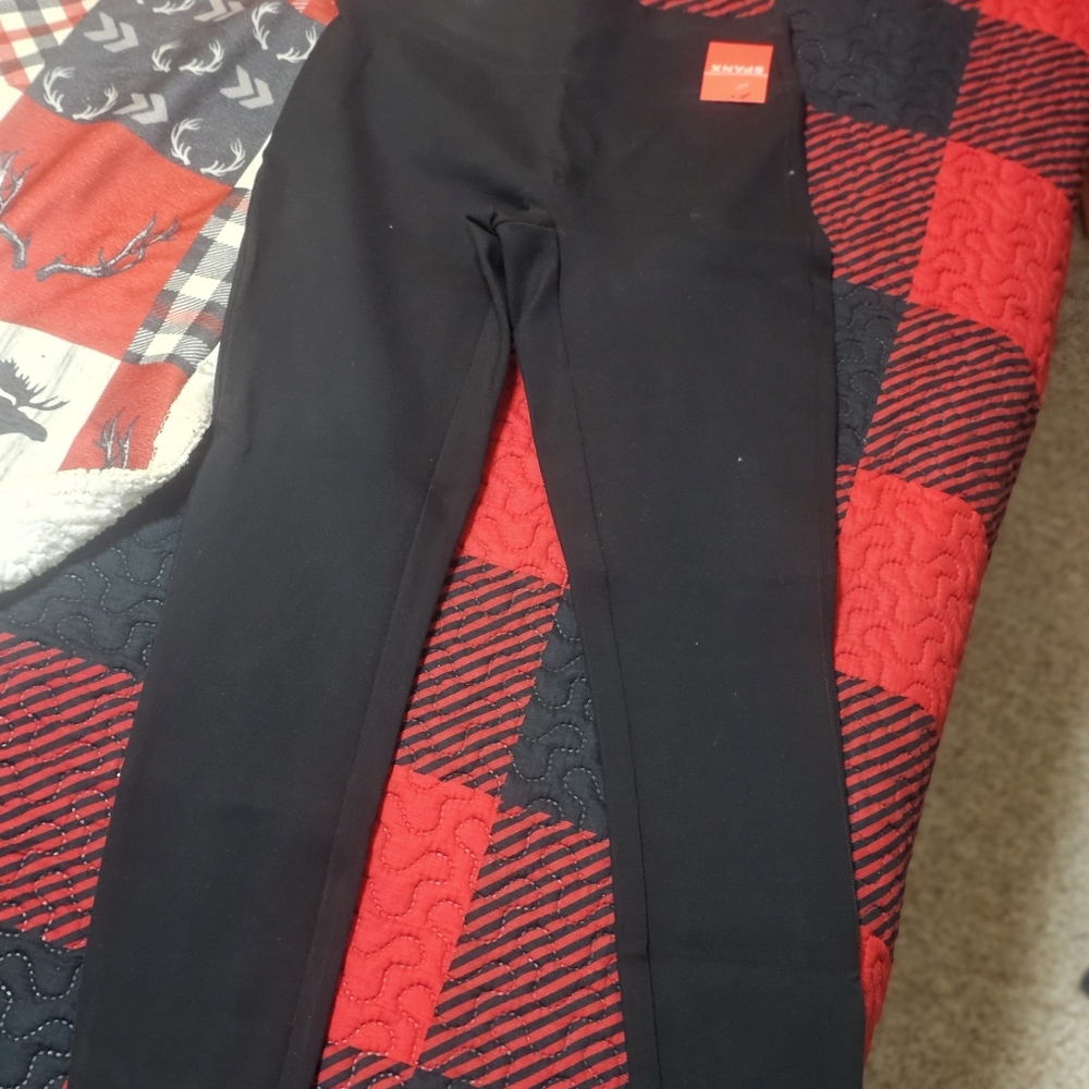 SPANX black leggings.
